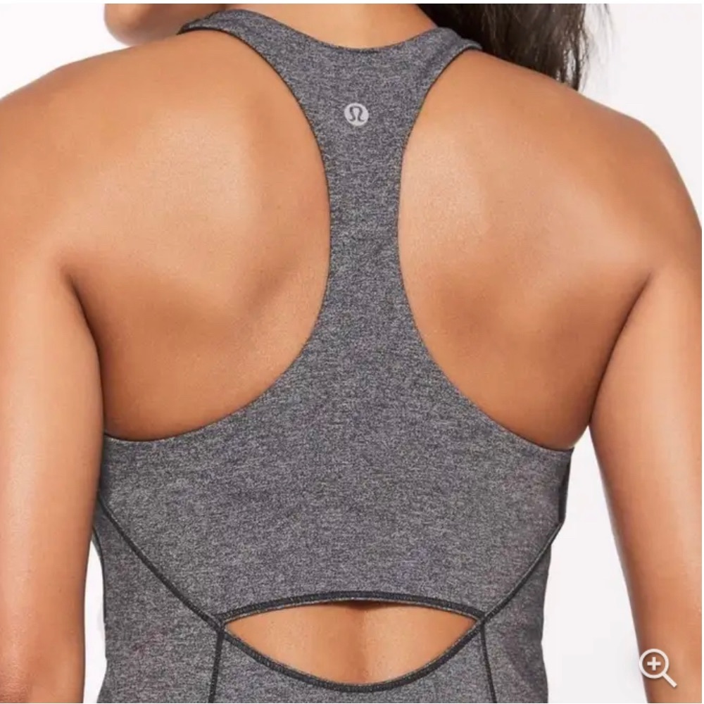 Lululemon Athletica "In Training" Razor Back Tank (Gray/ Size 8) - Picture 2 of 9